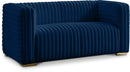 Ravish Navy Velvet Loveseat