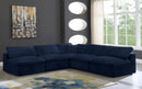 Cozy Navy Velvet Cloud Modular Sectional