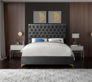 Cruz Grey Velvet Full Bed