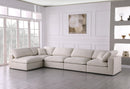 Plush Cream Velvet Standard Cloud Modular Sectional