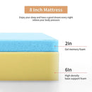 Artemisia 8" Memory Foam Mattress White