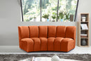 Infinity Cognac Velvet 2pc. Modular Sectional