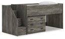 Frandern Loft Bed with Drawer Storage