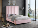 Via Pink Velvet King Bed