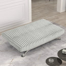 Villeneuve Futon Sofa Bed Black, Pink, & Grey