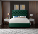 Cruz Green Velvet Full Bed