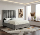 Enzo Grey Velvet Full Bed