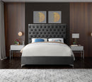Cruz Grey Velvet Full Bed