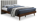 Vance Beige Linen Fabric King Bed (3 Boxes)