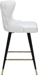 Hendrix White Faux Leather Counter/Bar Stool
