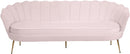 Gardenia Pink Velvet Sofa