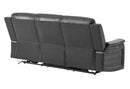 U8879 Blanche Charcoal Pwr Rec Sofa W/LED & Global Surround System