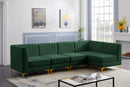 Alina Green Velvet Modular Sectional