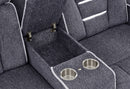 U1895 Grey P2 Console Reclining Loveseat with IS and LED