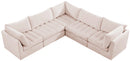 Jacob Pink Velvet Modular Sectional