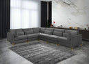Julia Grey Velvet Modular Sectional (6 Boxes)