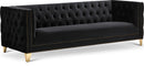 Michelle Black Velvet Sofa