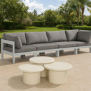 Nizuc Grey Waterproof Fabric Outdoor Patio Modular Sofa