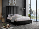Via Black Velvet King Bed