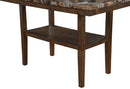 D4355 Brown Bar Table with 4 Bar Stools and Bench