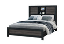 Lisbon Grey/Black Bookcase Bed