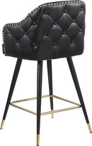 Barbosa Black Faux Leather Counter/Bar Stool