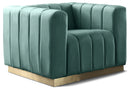 Marlon Mint Velvet Chair
