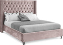 Aiden Pink Velvet King Bed