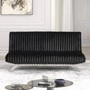 Villeneuve Futon Sofa Bed Black, Pink, & Grey