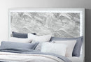 NAOMI SILVER MARBLE QUEEN BED GROUP