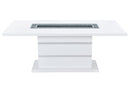 MONACO WHITE DINING TABLE + 6 MONACO DINING CHAIR