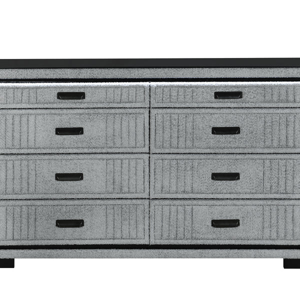 grey led dresser Cleburne Light Gray 6 Drawer Dresser with LED
