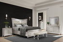 PARIS CHAMPAGNE QUEEN BED GROUP WITH LED - NY Furniture Direct (NY)