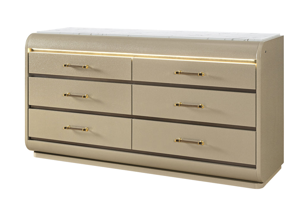 GENESIS GOLD DRESSER WITH LED GENESIS GOLD DRESSER WITH LED