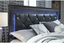 POMPEI METALLIC GREY KING BED GROUP WITH LED - NY Furniture Direct (NY)