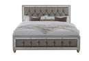 RILEY SILVER KING BED, DRESSER, MIRROR, NIGHTSTAND