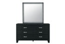 REID BLACK KING BED DRESSER MIRROR NIGHTSTAND