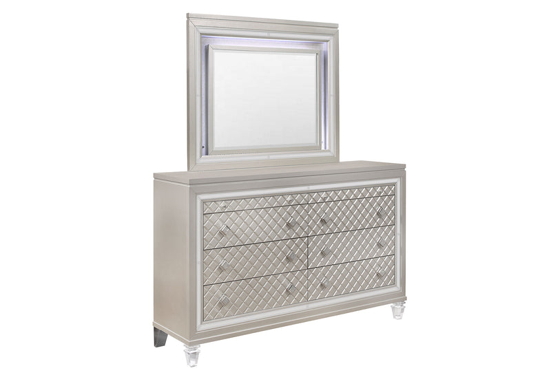 Global Furniture Paris Champagne Dresser with Jewelry