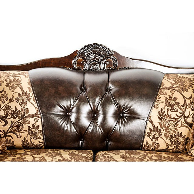 Quirino Tan/Dark Brown Love Seat