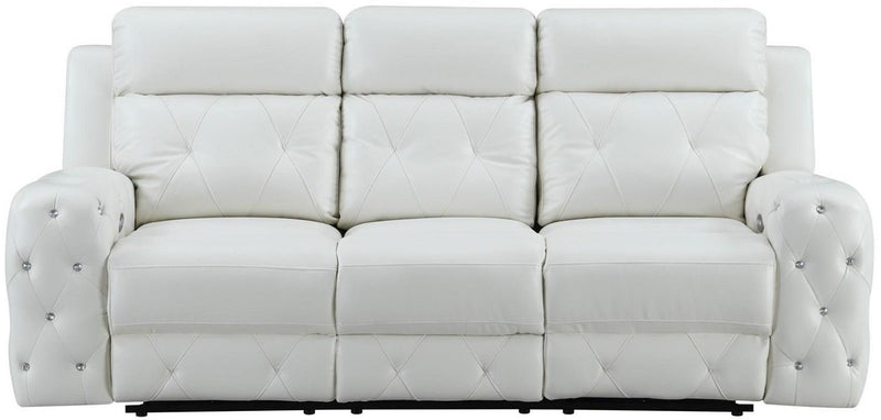Global Furniture U8311 Power Reclining Sofa in White image