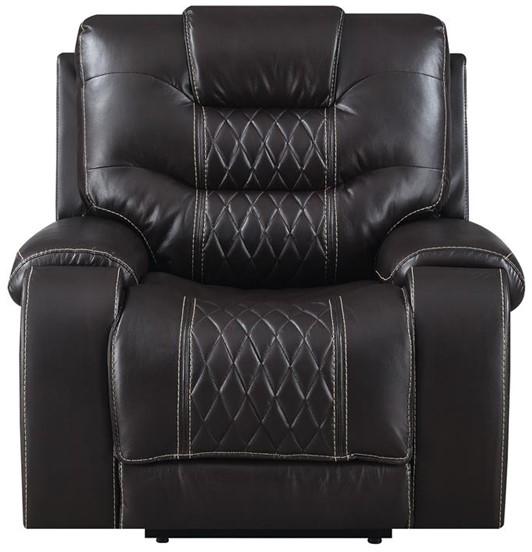 Global Furniture U12016 Power Recliner Chair in Agnes Coffee image