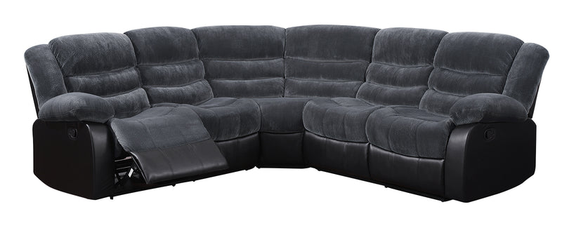 Global Furniture U93935 3-Piece Sectional in Champion Thunder/Black image