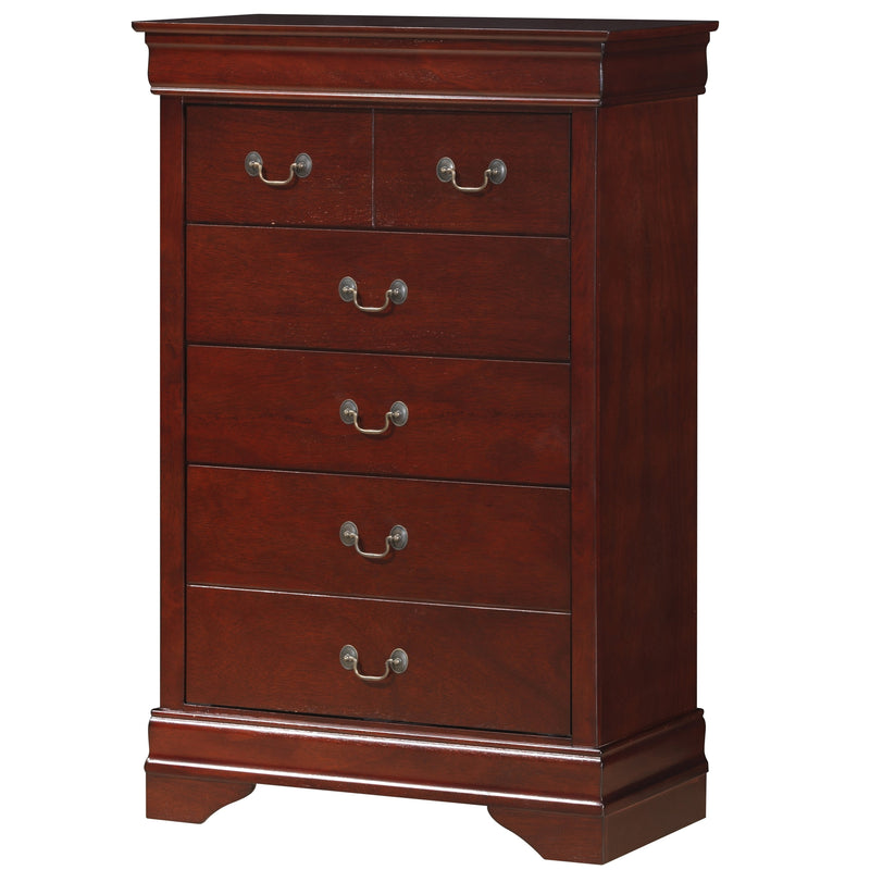Global Furniture Philippe 5 Drawer Chest in Cherry image
