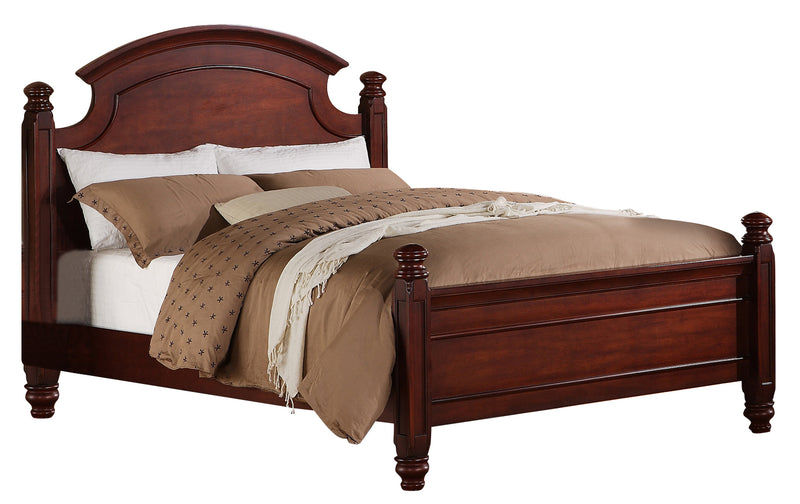 Global Furniture Laura Twin Poster Bed in Cherry image