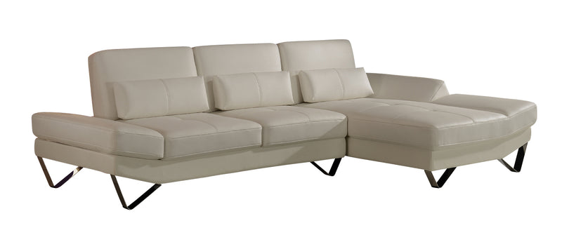 Global Furniture U1350 2-Piece Sectional w/ Backrest Cushions in White image