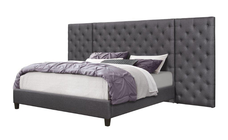 Global Furniture 9098 Queen Platform Bed in Grey image