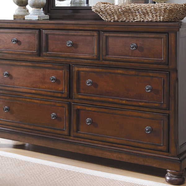 porter mid century modern dresser Dezmand Porter 7 Drawer Dresser, Modern Dresser With Gold Handles White