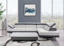 U8137 SECTIONAL NATALIE LT GREY/DK GREY image
