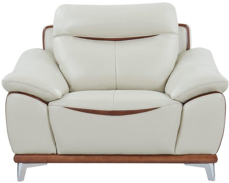 Global Furniture U8351 Chair in Blanche Pearl/Agnes Auburn image