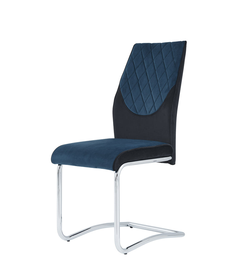 Global Furniture D1021 Dining Chair in Black/Blue D1021DC-BL/B (Set of 2) image
